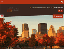 Tablet Screenshot of hotelsaintandre.ca